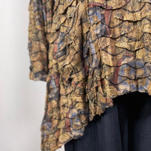 Vintage Pleats Collection Pings Imports Tunic Top - Picture 9 of 10